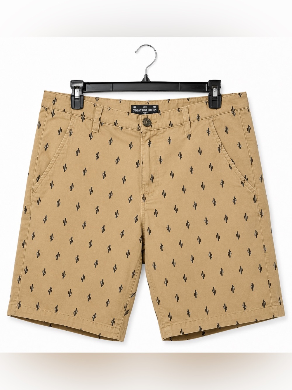 Sunday Work Clothes Cactus Print Chino Shorts Men’s 36 Cotton Casual